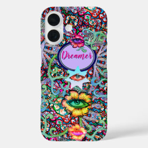 Chakra Floral Dreamer Colourful Unusual Mystical iPhone 16 Case