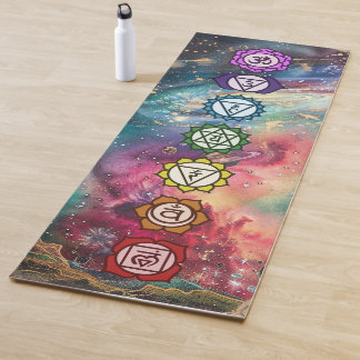 Chakra Galaxy Vintage Rainbow Yoga Mat