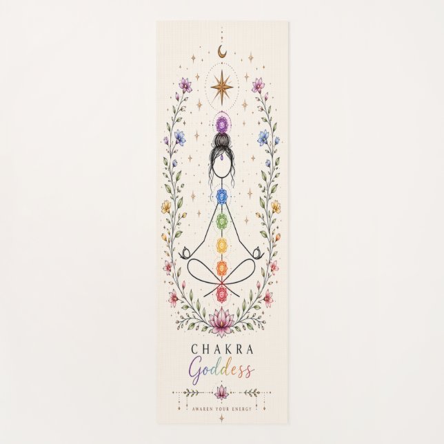 Chakra Goddess Meditation Yoga Mat (Front)