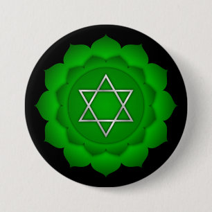 Chakra Green Heart Zen Yoga Spiritual Meditation 7.5 Cm Round Badge