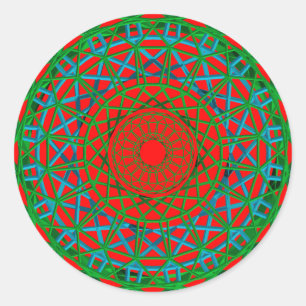 Chakra green, red, blue sticker