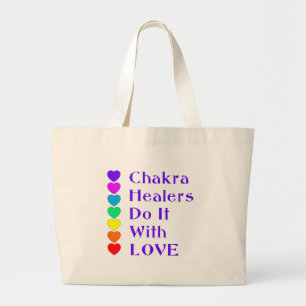 Chakra Healers Do It With Love Large Tote Bag