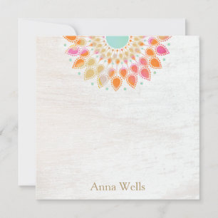 Chakra Lotus Flower Floral Mandala Card