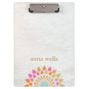 Chakra  Lotus Flower Mandala  Clipboard