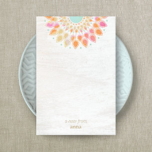 Chakra Lotus Flower Mandala Floral Notepad