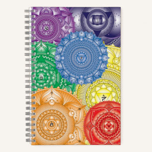 Chakra Mandala Collage Multi-Colour Notebook