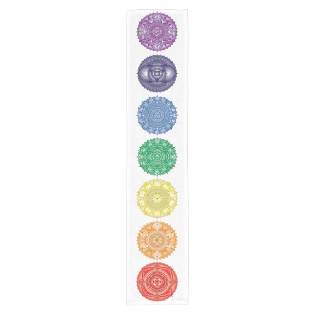 Chakra Mandala Multi-Colour Table Runner (Front)