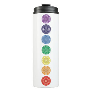 Chakra Mandala Multi Colour Thermal Tumbler