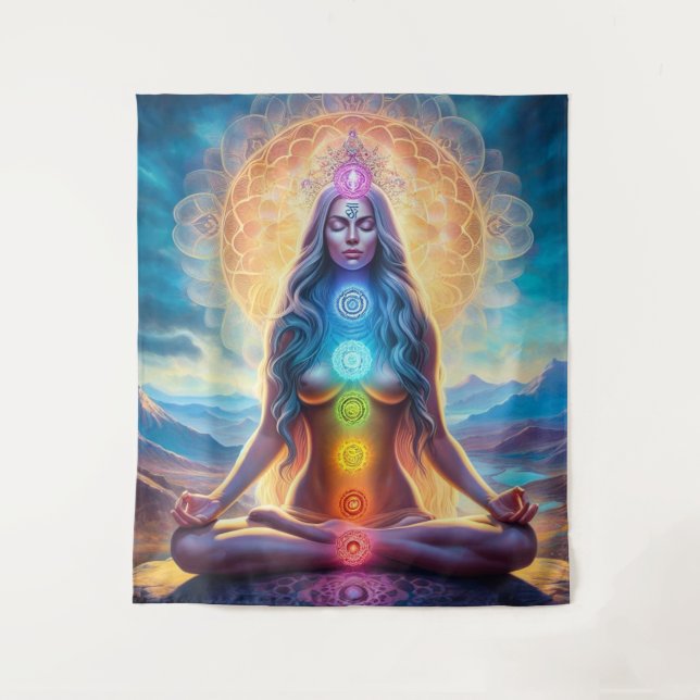 Chakra Mediatation  Tapestry (Front)