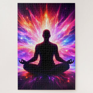 Chakra Meditation Puzzle Colourful Yoga Art
