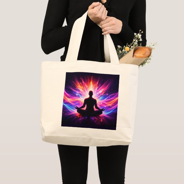 Chakra Meditation Tote Bag Yoga Design (Front (Product))