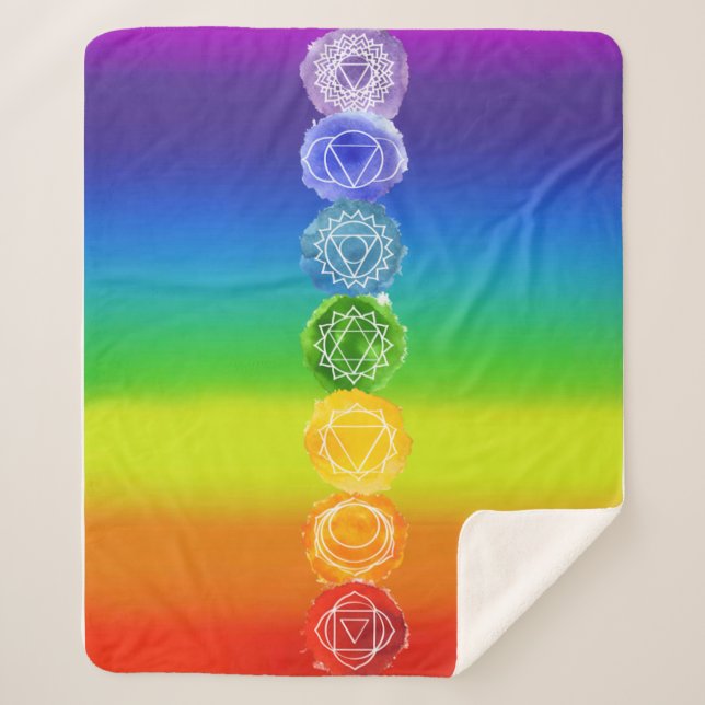Chakra Medium Sherpa Blanket (Front)