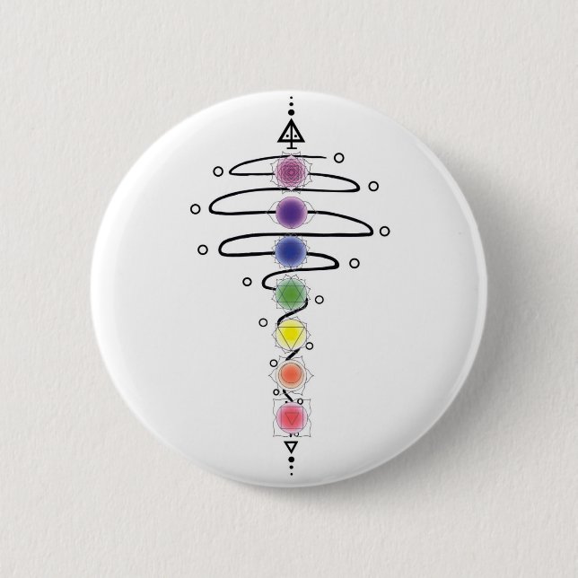 Chakra Modulator 6 Cm Round Badge (Front)