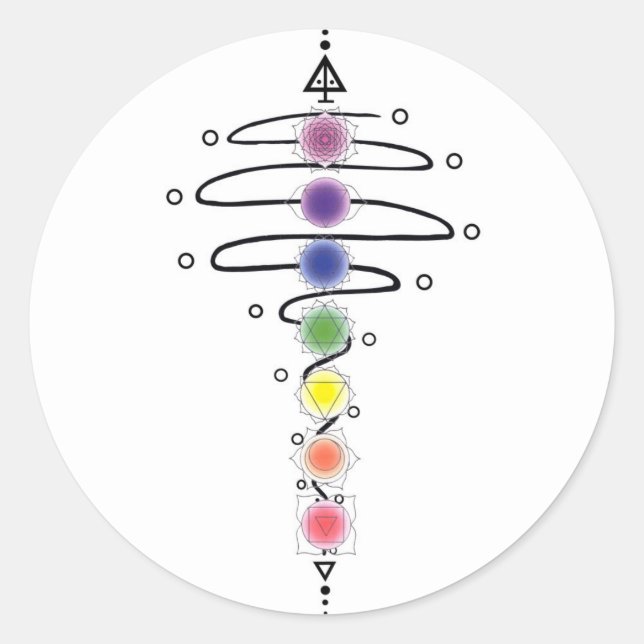 Chakra Modulator Classic Round Sticker (Front)