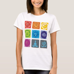 chakra,ohm, aura,zen,chakras,yoga,yogi,healer T-Shirt