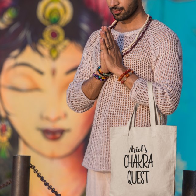 Chakra Quest Personalised Yoga Meditation Boho Tote Bag (Shop now and embrace the essence of mindfulness!)