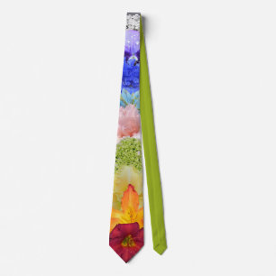 Chakra Spiritual Colours in Flowers Tie