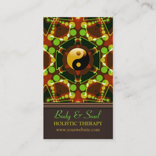 Chakra Star Energy YinYang NewAge Business Cards (Front)