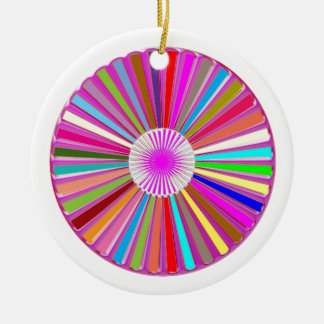 CHAKRA Wheel Round Colourful Healing Goodluck Ceramic Tree Decoration