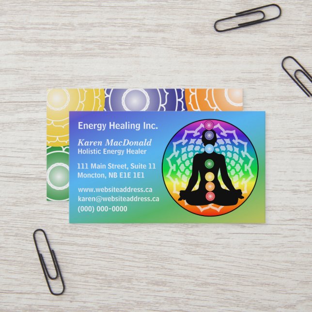Chakra Yoga Business Card (Front/Back In Situ)
