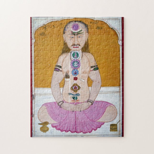 Chakra Yoga Illustration for Meditation Jigsaw Puzzle (Vertical)