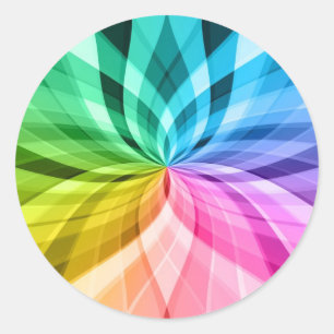 chakra zen kaleidoskop colourful fun classic round sticker