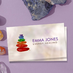 Chakra Zen Stones Energy Crystal Healing Business Business Card