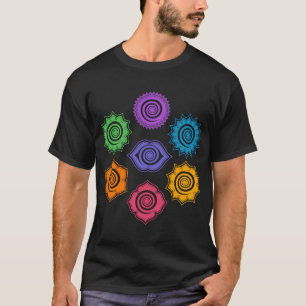 Chakras Cosmic Energy Centres Evolution Meditation T-Shirt