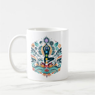  Chakras & Cosmic Energy - Spiritual Yoga Art Coffee Mug