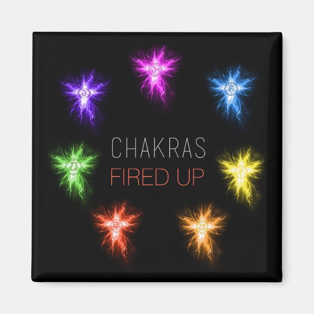 Chakras Fired Up Magnet (Front)