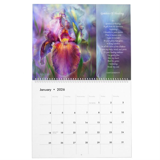 Chakras Healing Art Calendar 2015 (Jan 2026)