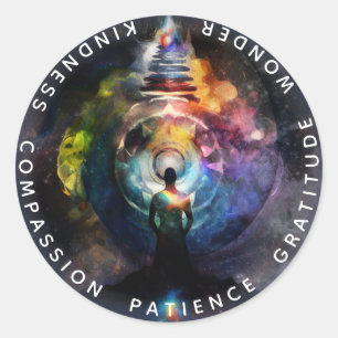 Chakras   Human Auras   Energy Healer Classic Round Sticker