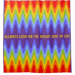 Chakras / Rainbow Colours pattern waves + your Shower Curtain