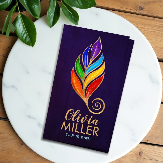 Chakras Tree Branch Flourish Business Card (Creator Uploaded)