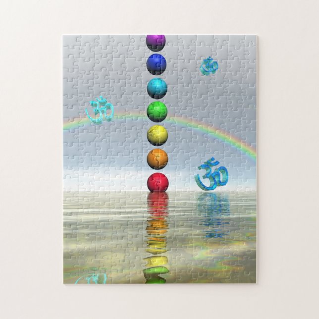 chakras white jigsaw puzzle (Vertical)