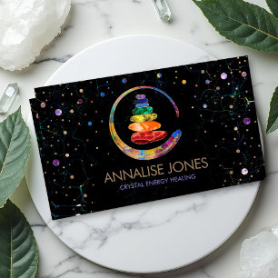 Chakras Zen Stones and Enso circle - Gemstones  Business Card