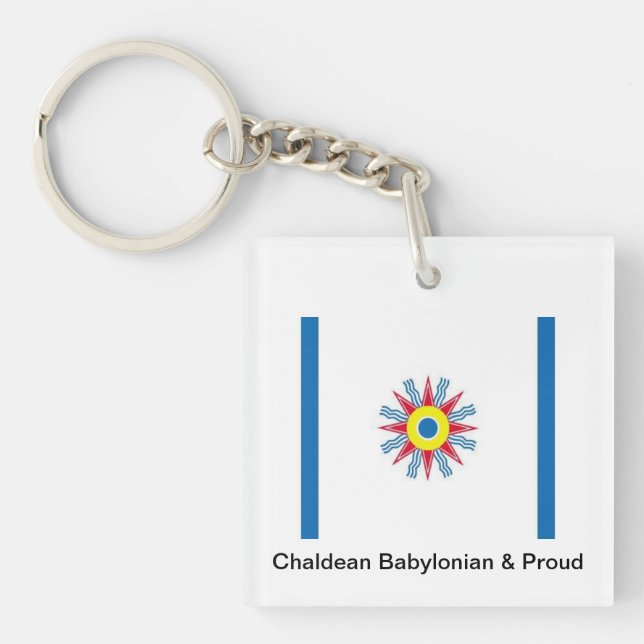 Chaldean Flag Keychain (Front)
