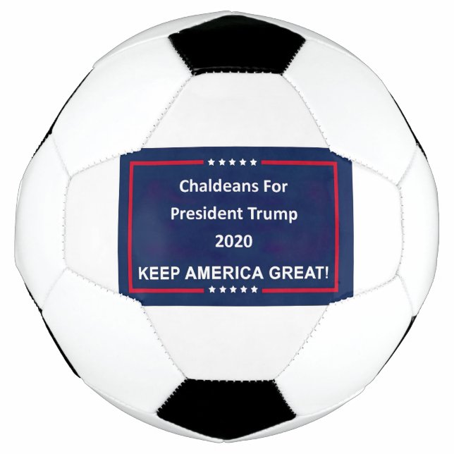 Chaldeans For President Trump 2020 Soccer Ball (Front)