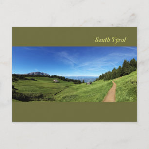 Chalet and pastures in South Tyrol Postcard