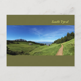 Chalet and pastures in South Tyrol Postcard