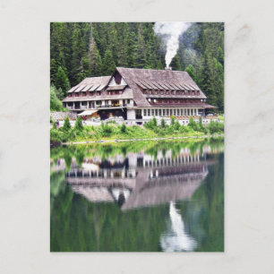 Chalet On Bank Of Poprad Tarn. Nice Reflection In Postcard