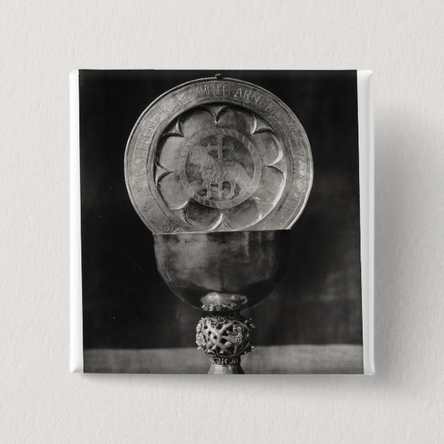 Chalice and Eucharist Plate 15 Cm Square Badge (Front)