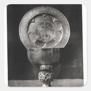 Chalice and Eucharist Plate Square Sticker