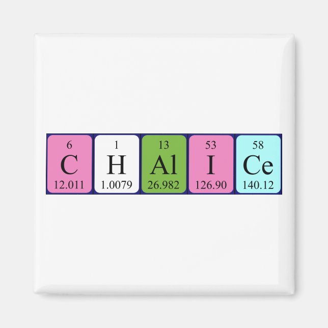 Chalice periodic table name magnet (Front)