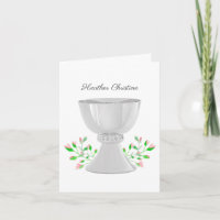Chalice Pink Buds Greenery First Communion