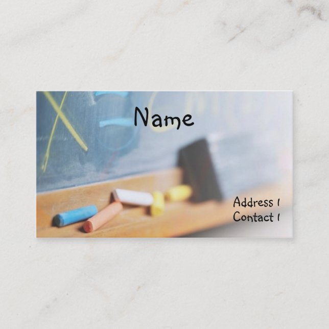 Chalk Board Business Card (Front)