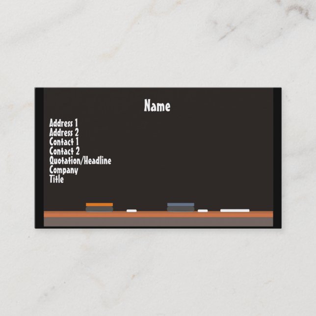 Chalk Board Business Card (Front)