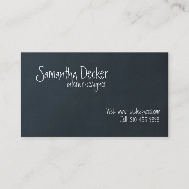 "Chalk Board" Customisable Business Card! Business Card (Front)