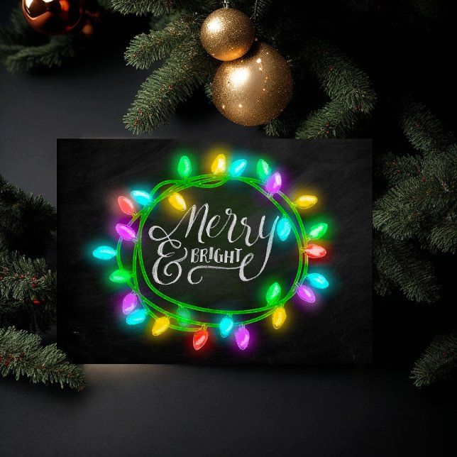 Chalk Board Drawn Multi Merry and Bright Holiday (Creator Uploaded)