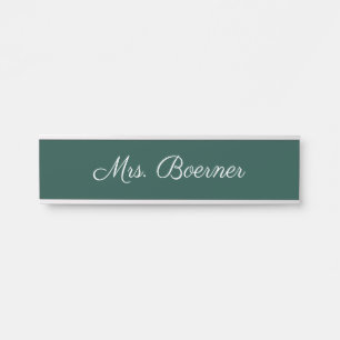 Chalk Board Green Teacher's Hanging Wall Nameplate